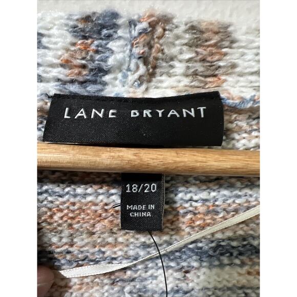 Lane Bryant Woman's Multi Color Strip Button Up Cardigan Sweater Sz 18 20 NWT - Picture 2 of 9